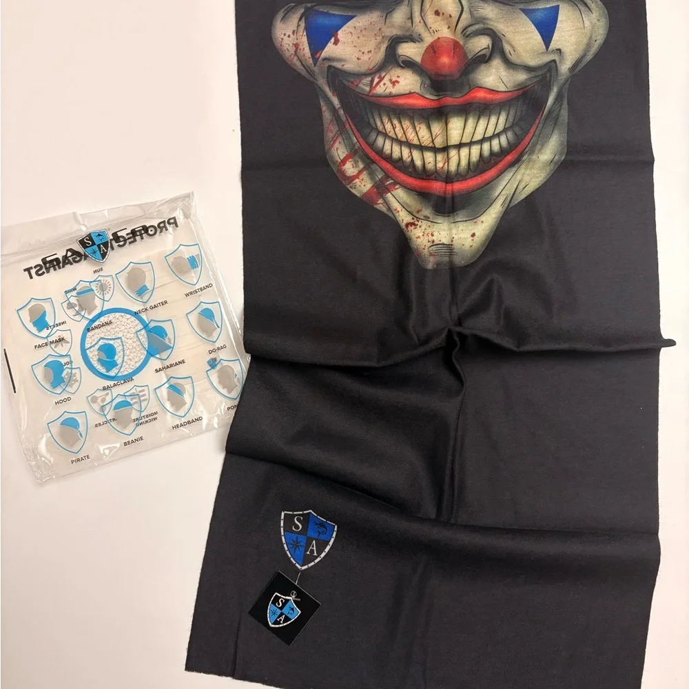 Black Joker Face Neck Gaiter